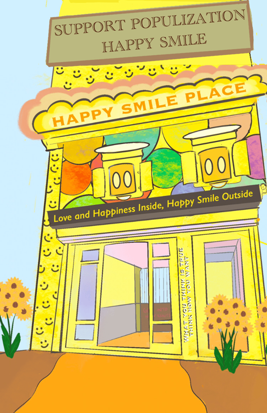 Mesajlar ile Happy Smile Mekanı. Ocean tarafından çizilmiş illüstrasyon
